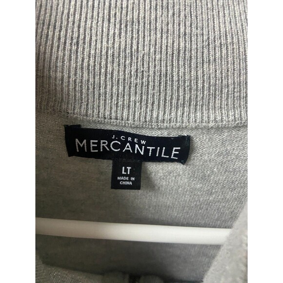 Mercantile Quarter Zip Mock Neck Sweater Mens LT Gray Classic Career - Picture 2 of 7